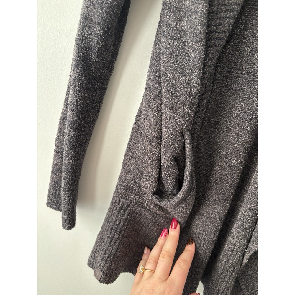 Barefoot Dreams Women's Sweater Cozychic Lite Circle Cardi‎ Wrap Grey Brown Sz M - Picture 6 of 10